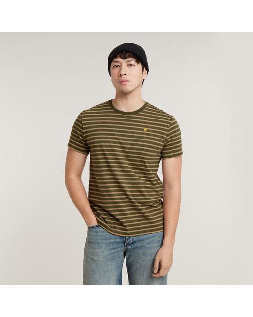 G-Star RAW Green Gstar Stripe S S for men