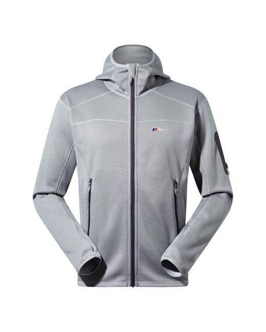 Berghaus Gray Pravitale Mtn 2.0 Hooded Fleece Jacket for men