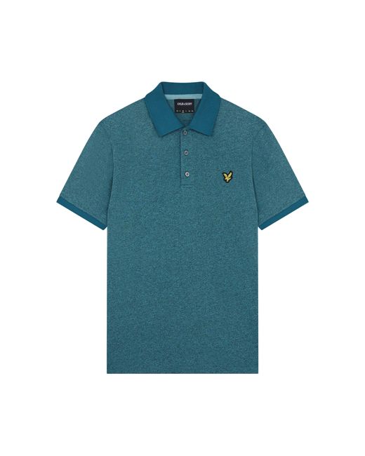 Lyle & Scott Blue Lyle Marl Polo Shirt Sn99 for men