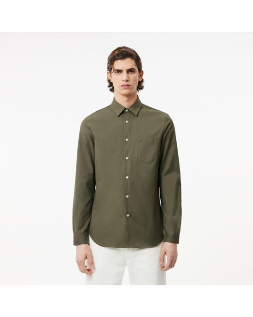 Lacoste Green Ls Cty Shirt Sn99 for men