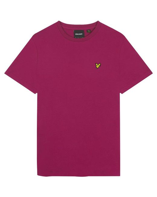 Lyle & Scott Purple Basic Logo T Shirt for men