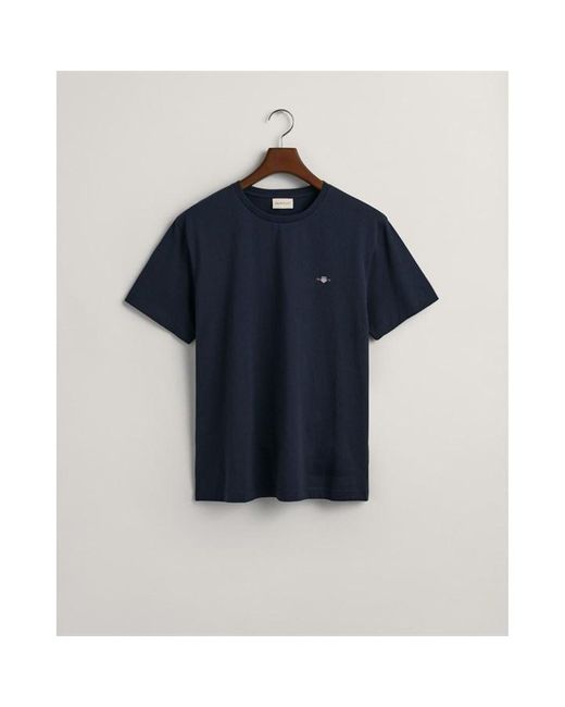 Gant Blue Regular Fit Shield T-shirt for men