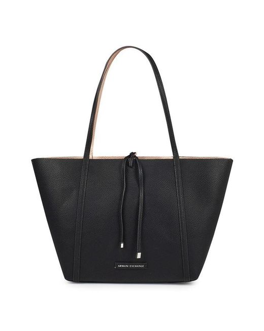 Armani Exchange Black Reversible Tote Bag