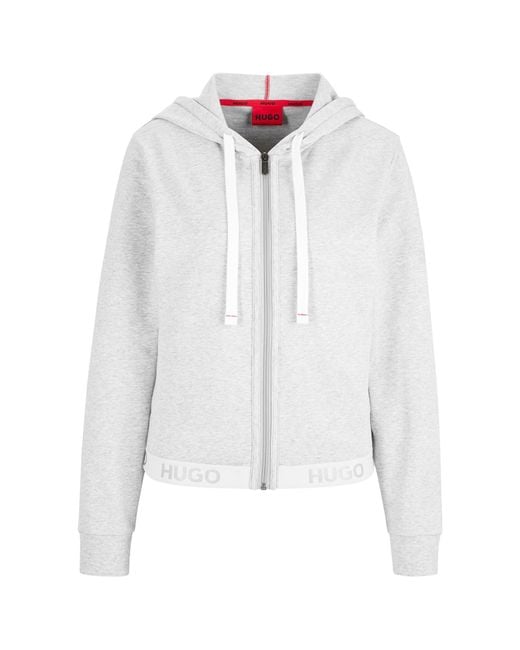 HUGO White Sporty Logo Jacket