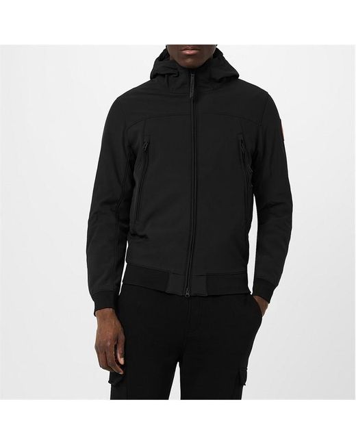 ARCTIC ARMY Black Soft Shell Hoodie for men