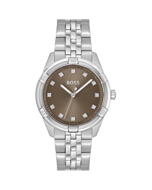 Boss Metallic Ladies Rhea Stainless Steel Bracelet Watch