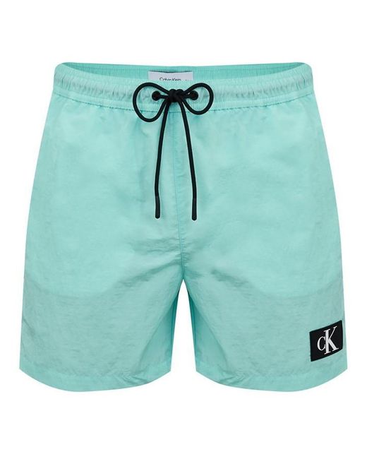 Calvin Klein Blue S Drawstring Swim Shorts Turquoise Xxl for men
