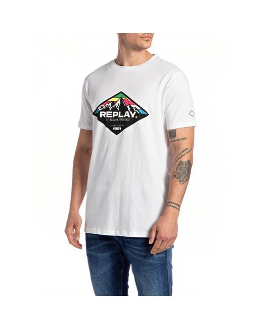 Replay White Tshirt Sn32 for men