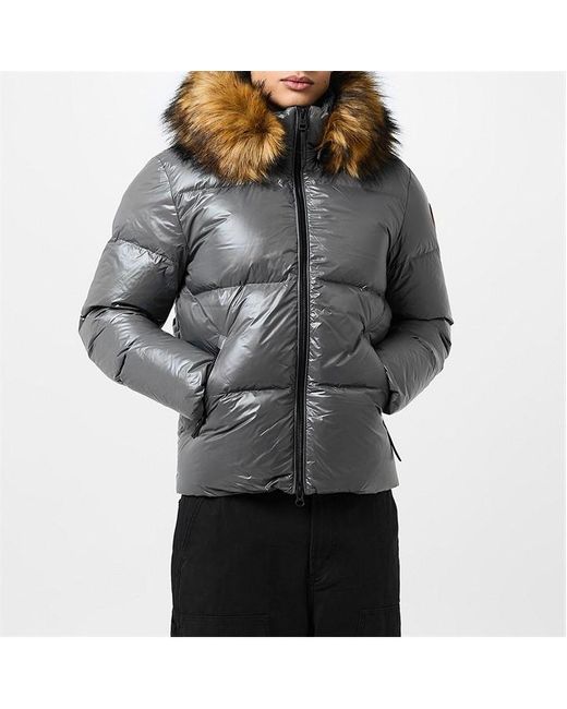 ARCTIC ARMY Gray Men's Faux Puffer Jacket for men