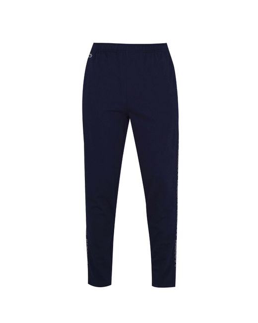 Lacoste Blue Cotton Taped Jogger Pants for men