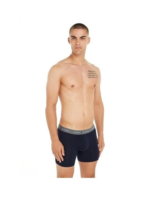 Tommy Hilfiger Blue Thb 3pk Boxerbrief Sn42 for men