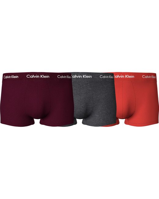 Calvin Klein Red 3 Pack Boxer Shorts for men