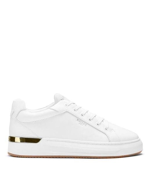Mallet White Grftr Low Trainers