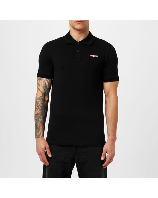 DIESEL Black T Smith Dev Polo Shirt for men