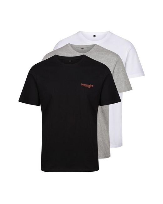 Wrangler Black Crew Neck 3 Pack T-shirt for men