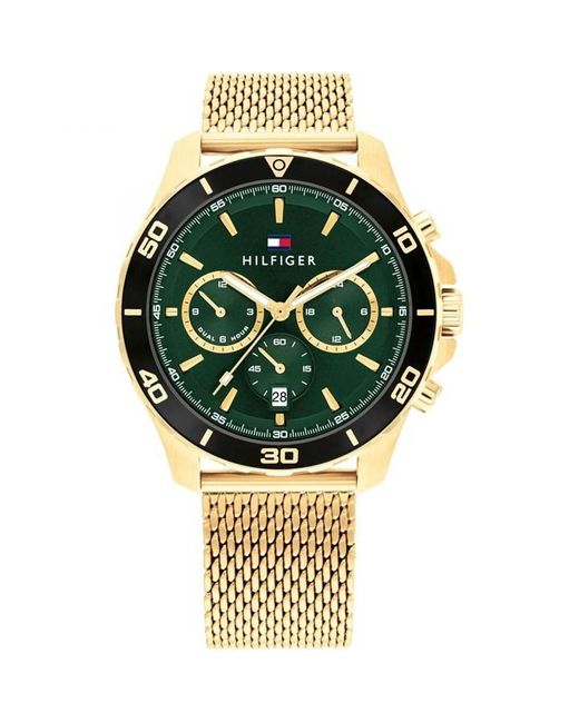 Tommy Hilfiger Metallic Gold Plated Mesh Watch for men