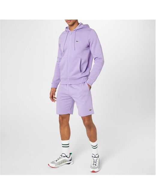Lacoste Purple Fleece Shorts for men