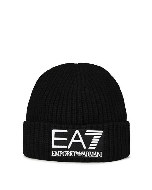EA7 Black Logo Beanie Sn34 for men