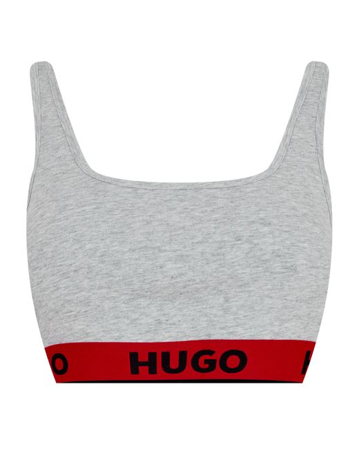 HUGO Gray Bralette Sporty Logo 10241852