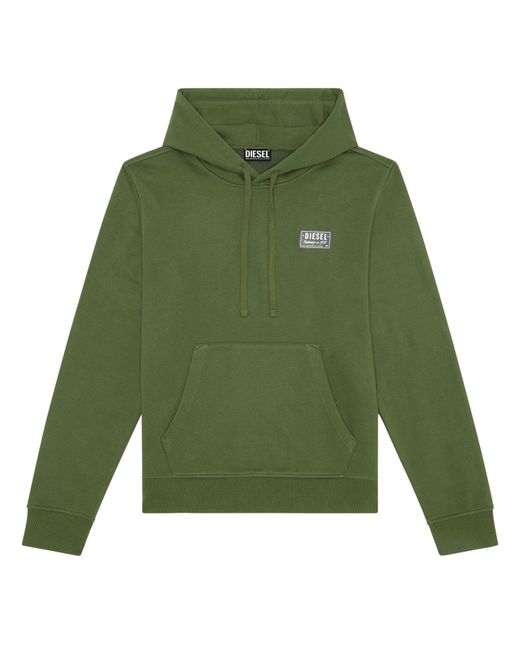 DIESEL Green Diesel Diesel Patch Logo Oth Hoodie for men