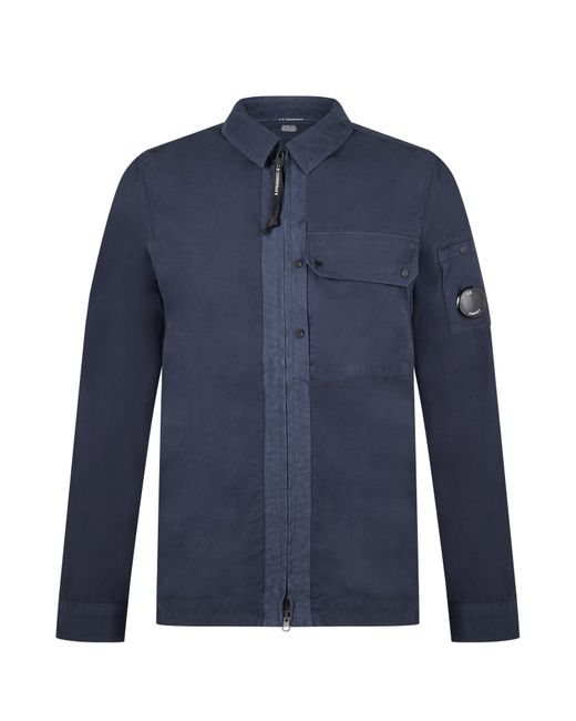 C P Company Blue Long Sleeve Shirt for men