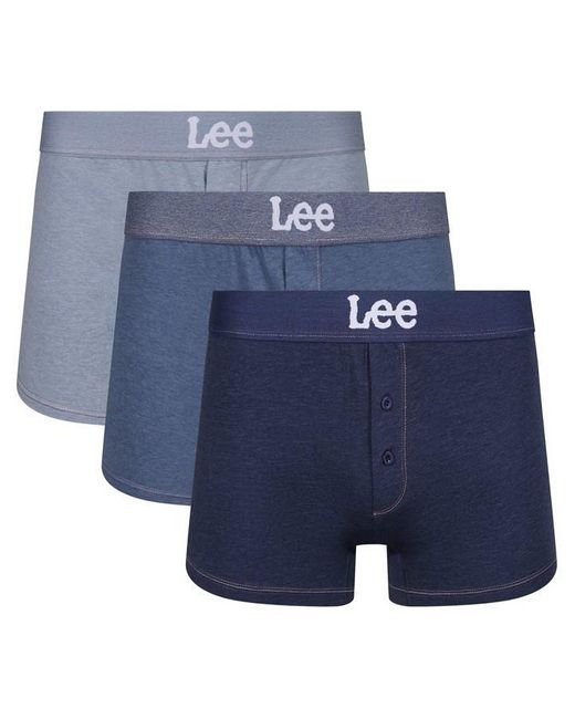 Lee Jeans Blue Trunk 3pk Sn99 for men