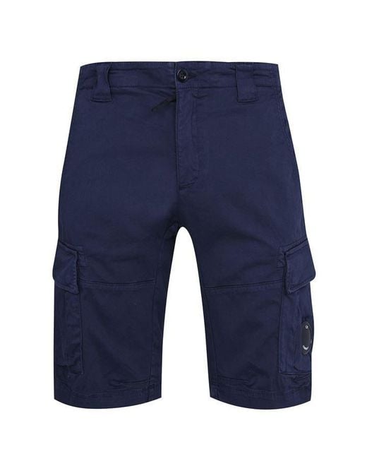 C P Company Blue Bermuda Cargo Shorts for men