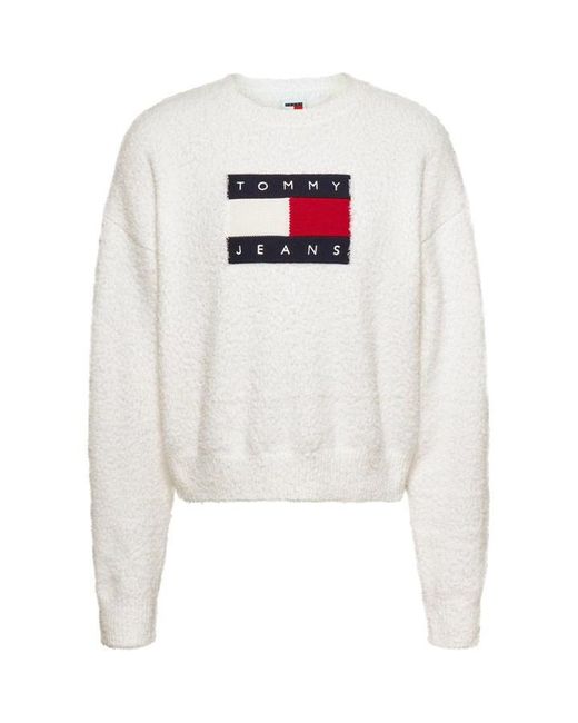 Tommy Hilfiger White Tjw Center Flag Sweater Ext