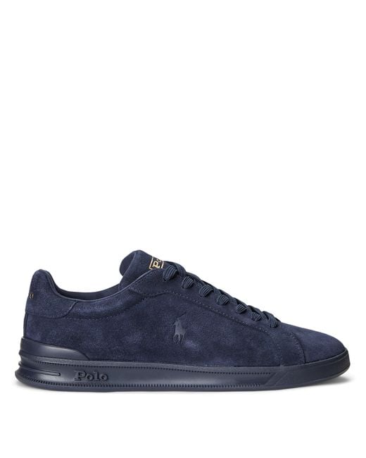 Polo Ralph Lauren Blue Heritage Court Ii Suede Sneaker for men