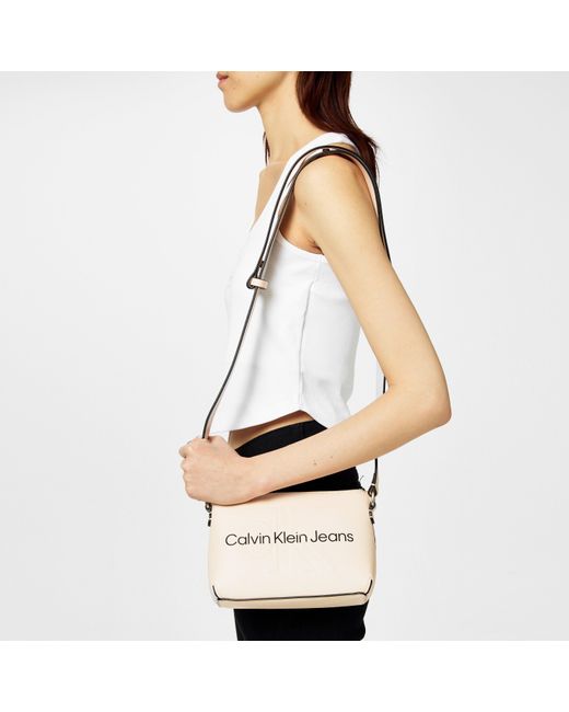 Calvin Klein White Sculpted Camera Pouch