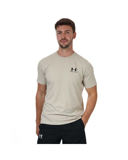 Under Armour Gray Sportstyle Left Chest Short Sleeve T Shirt for men