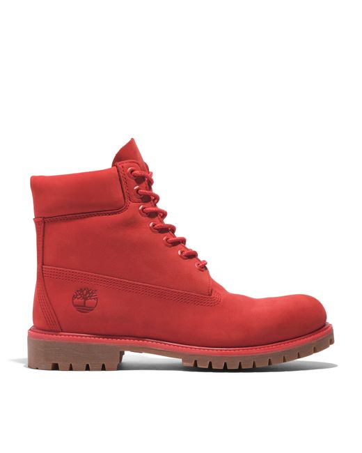 Timberland 6 Inch Premium Boots in Red for Men Lyst UK