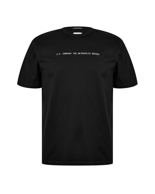C P Company Black Cp Printed T-shirt Sn42 for men