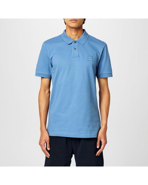 Boss Blue Passenger Piqué Polo Top for men