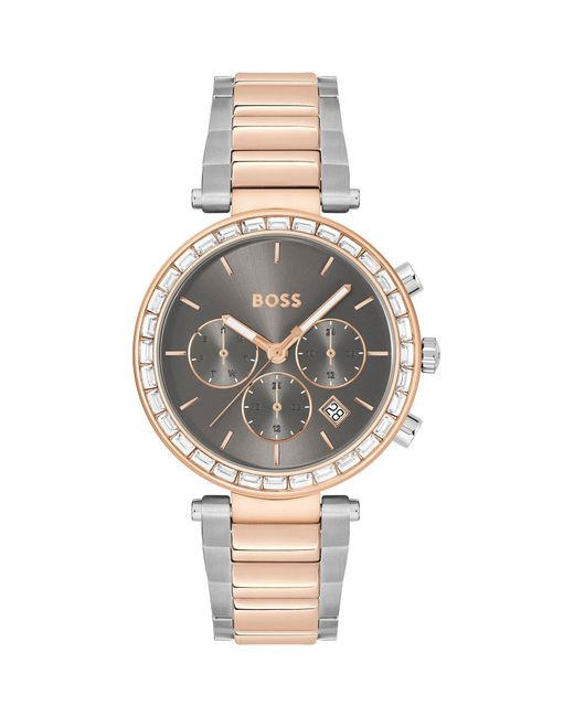 Boss Metallic Ladies Andra Two Tone Bracelet Watch