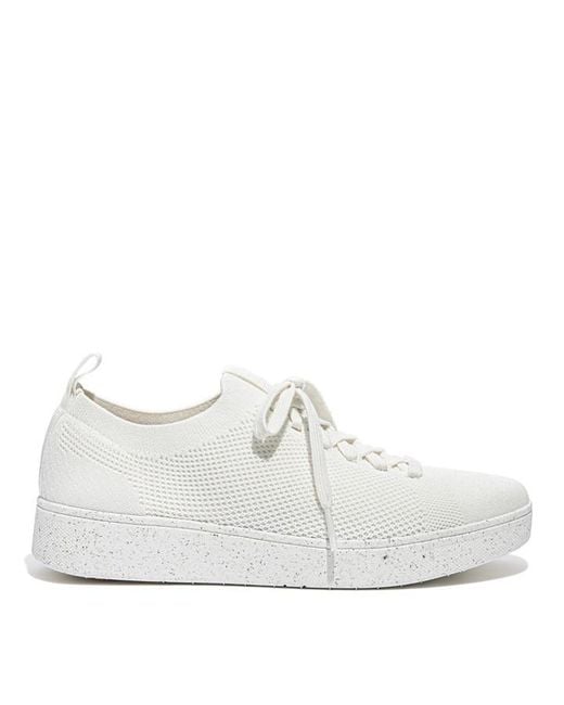 Fitflop White Rally Knit Trainers