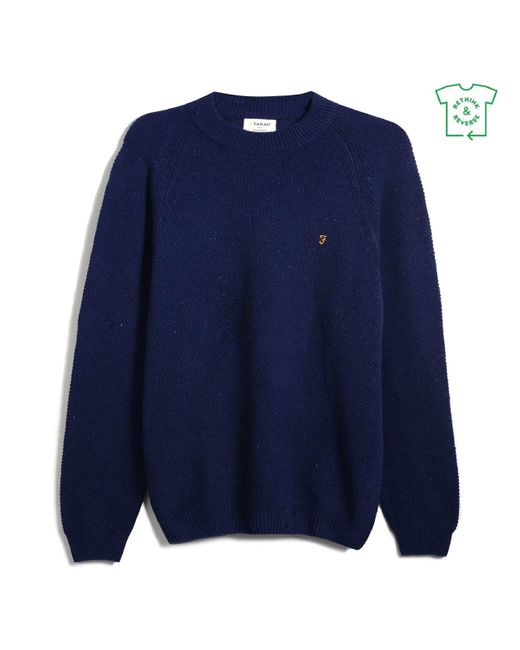 Farah Blue Ronson Ls Crew for men