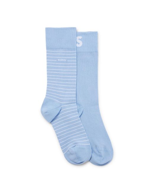 Boss Blue Bodywear 2 Pack Stripe Socks for men