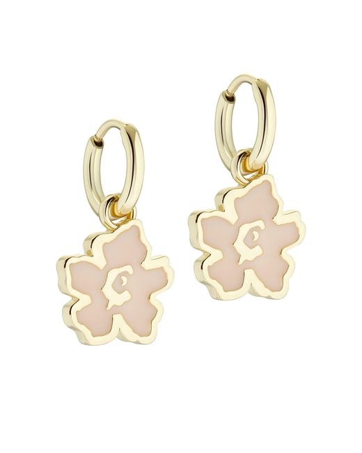 Ted Baker Metallic Larli Flower Enamel huggie Earrings