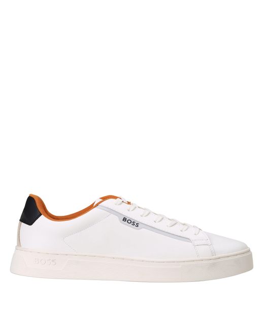 Boss White Rhys Cupsole Trainer for men