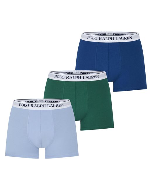 Ralph Lauren Blue Stretch Boxer Briefs 3 Pack for men