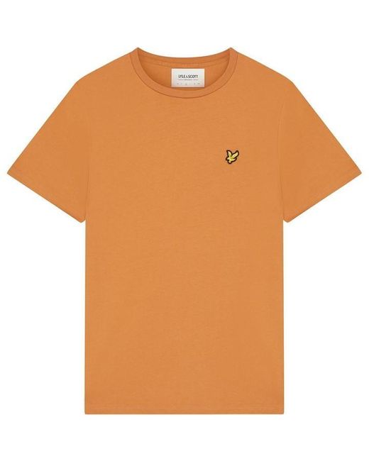 Lyle & Scott Orange Lyle Plain T-shirt Sn99 for men