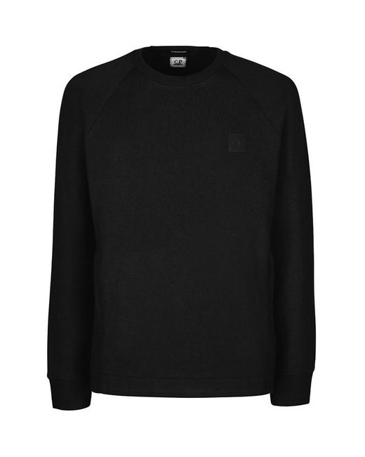 C P Company Black Diagonal Raised Sweatshirt for men