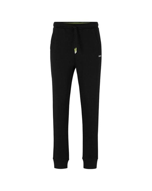 Boss Black Regular-fit Tracksuit Bottoms With Multi-colored Logos for men