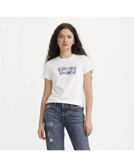 Levi's White Print T Shirt