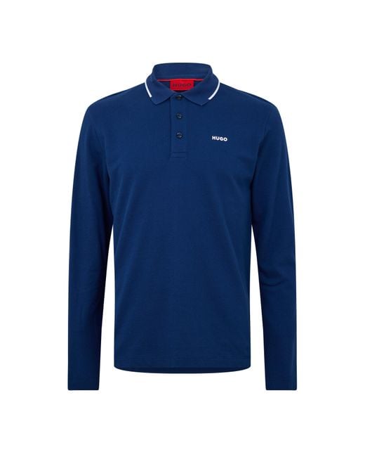 HUGO Blue Derriko Polo Shirt for men