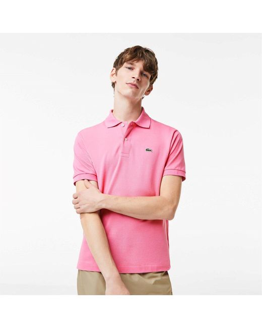 Lacoste Pink Original L.12.12 Polo Shirt for men