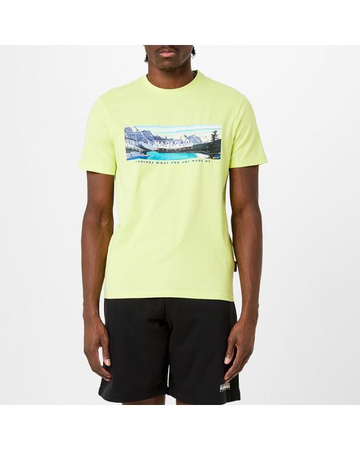 Napapijri Green Napa Canada Tee for men