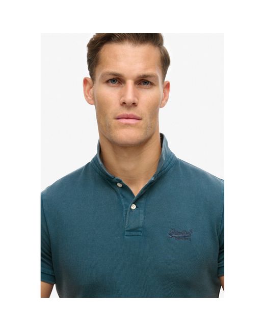 Superdry Blue Polo Shirt for men