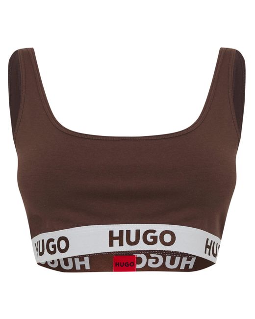 HUGO Brown Bralette Sporty Logo 10241852